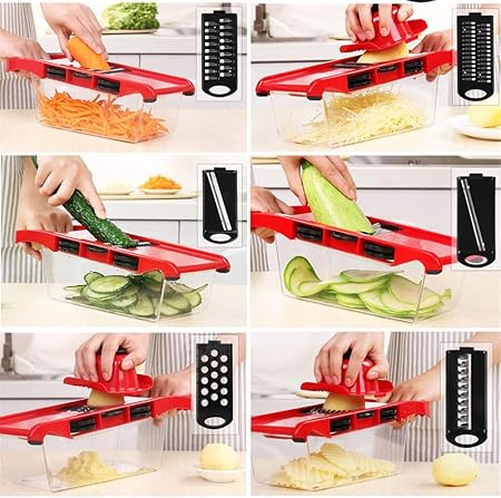 Multi-Functional 10-in-1 Mandoline Vegetable Slicer