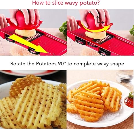 Multi-Functional 10-in-1 Mandoline Vegetable Slicer